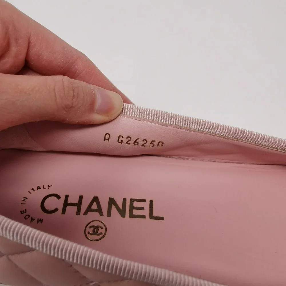 CHANEL Leather Pink Ballet Flats - Picture 6 of 8